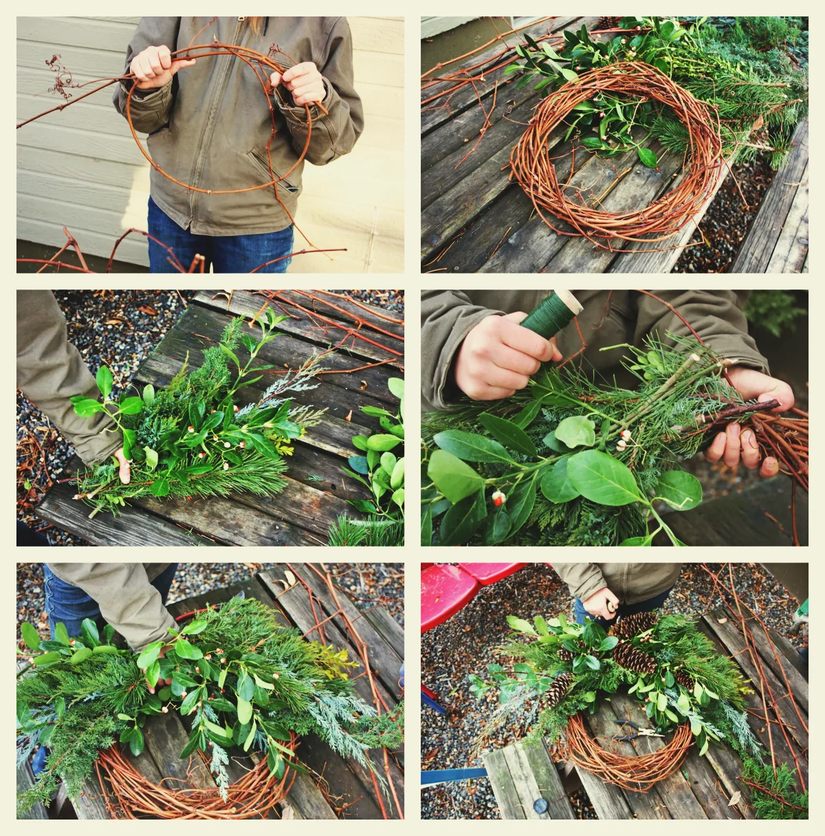 couronne de noel à fabriquer avec des vignes tutoriel bricolage de noel matériaux naturels couronne de noel à fabriquer avec des vignes tutoriel bricolage de noel matériaux naturels