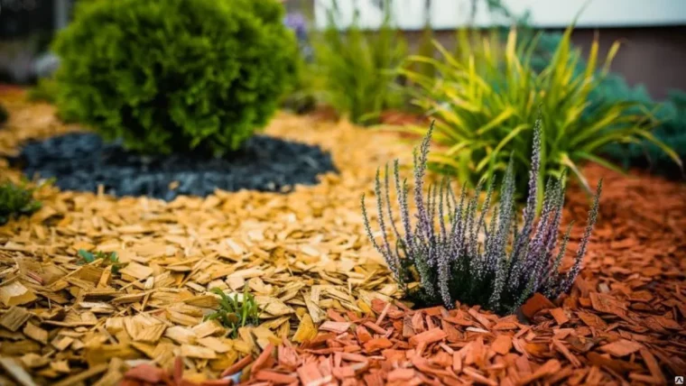 préparer la terre pour l'hiver paillis fleurs