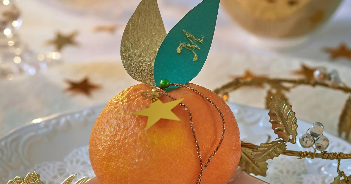 cadeau table de noel mandarine orange
