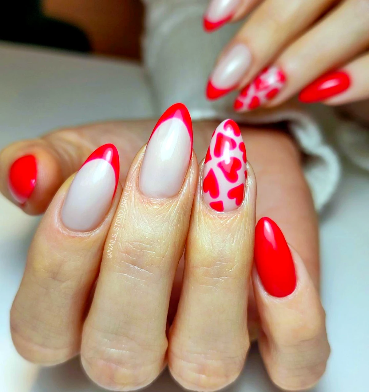 comment avoir de beaux ongles naturelles manicure rouge et blanc