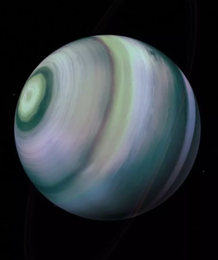 la planete uranus sur fond noir