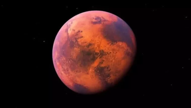 la planete mars sur fond noir