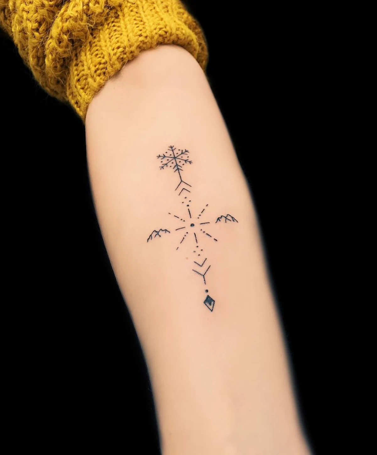 petit tatouage femme signe sur le bras
