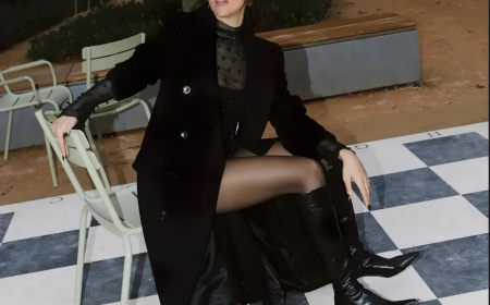 robe de soiree courte noire manteau long noir bottes noires