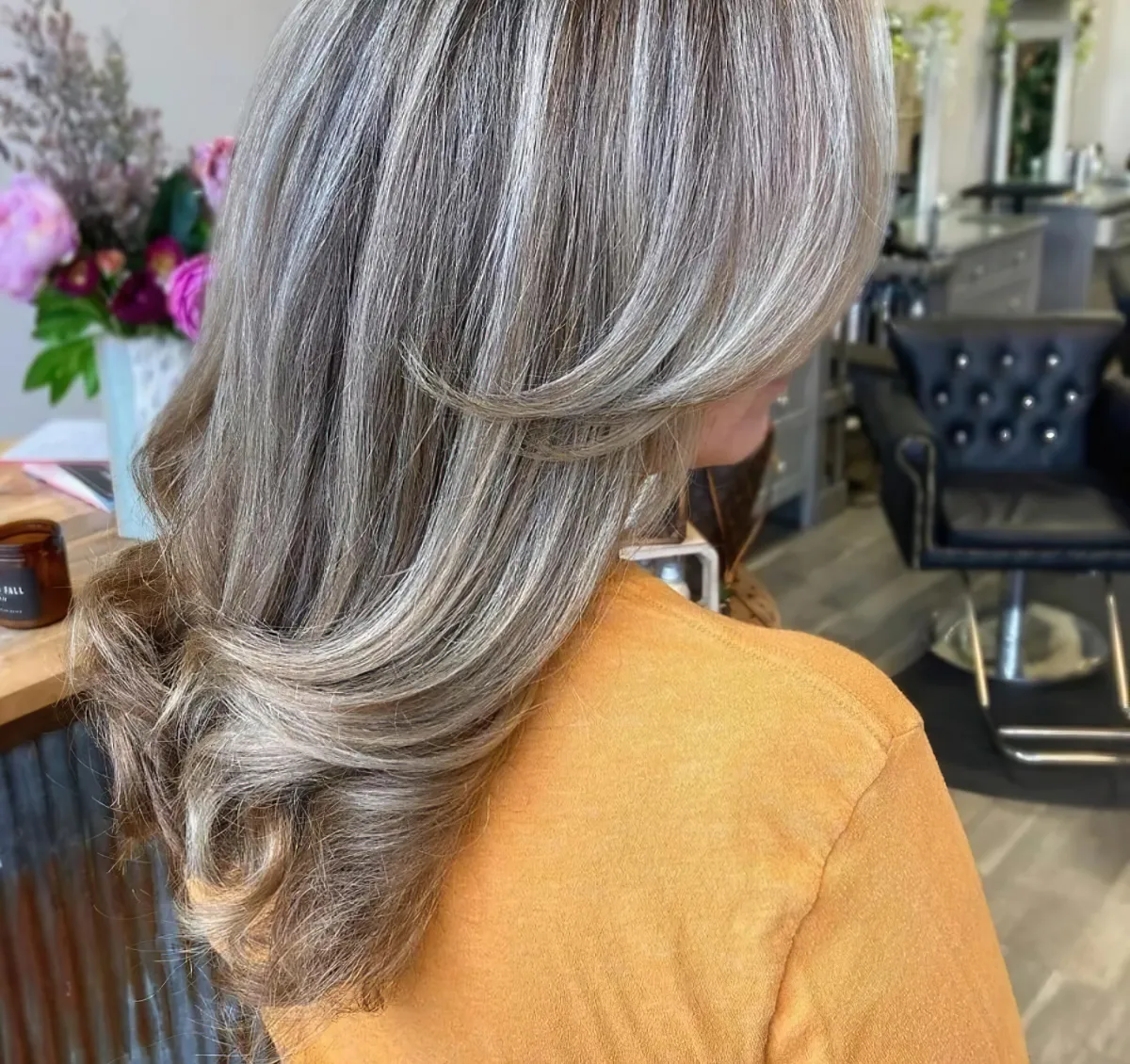 balayage clair et froid blond cendre