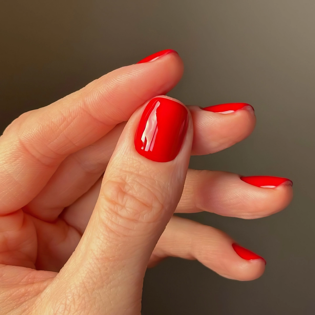 fedmanucure hiver couleur vernis rouge classique ongles courts forme