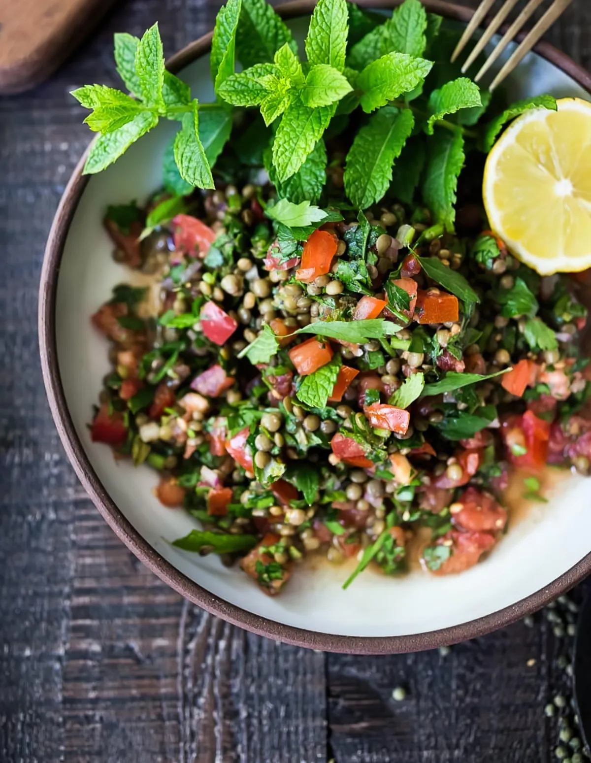 salade de lentilles libanaise aux legumes d ete t menthe