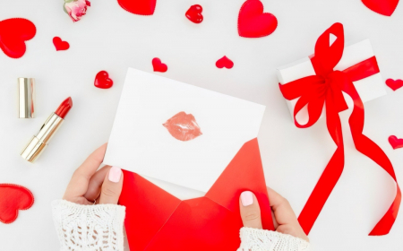 activite manuelle st valentin enveloppe rouge carte coeurs en papier rouge