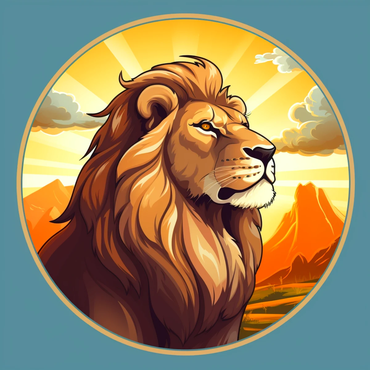 horosocope chance lion 2024 illustration