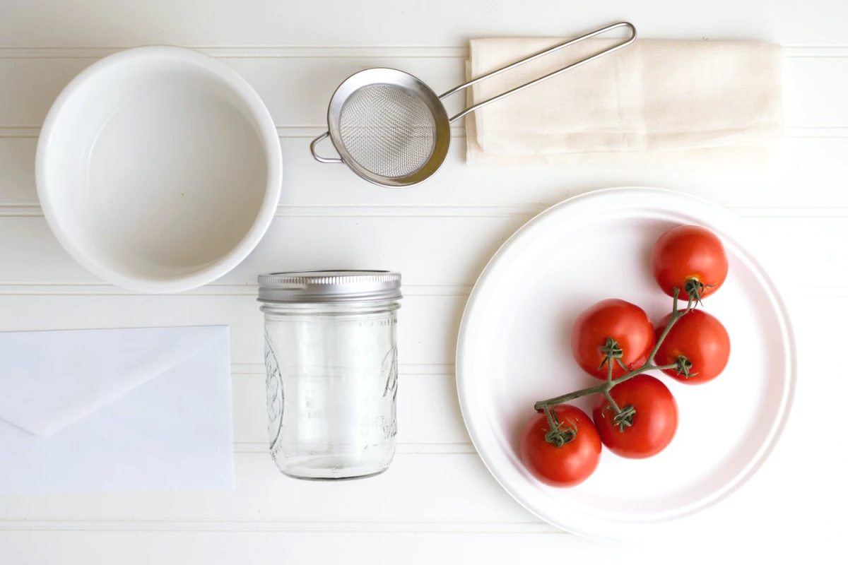 les outiles necessaires pour recuperer les graines de tomates