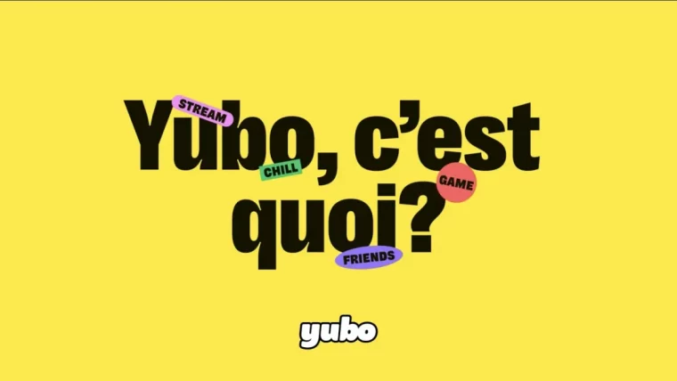 lettres yubo sur fond jaune