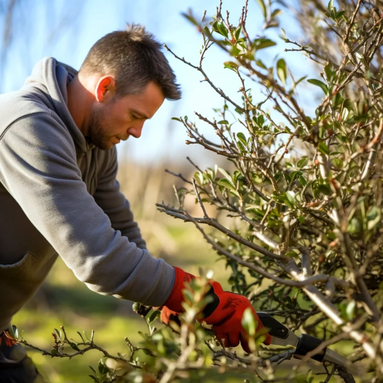 quand et comment tailler les arbres fruitiers homme feuilles vertes