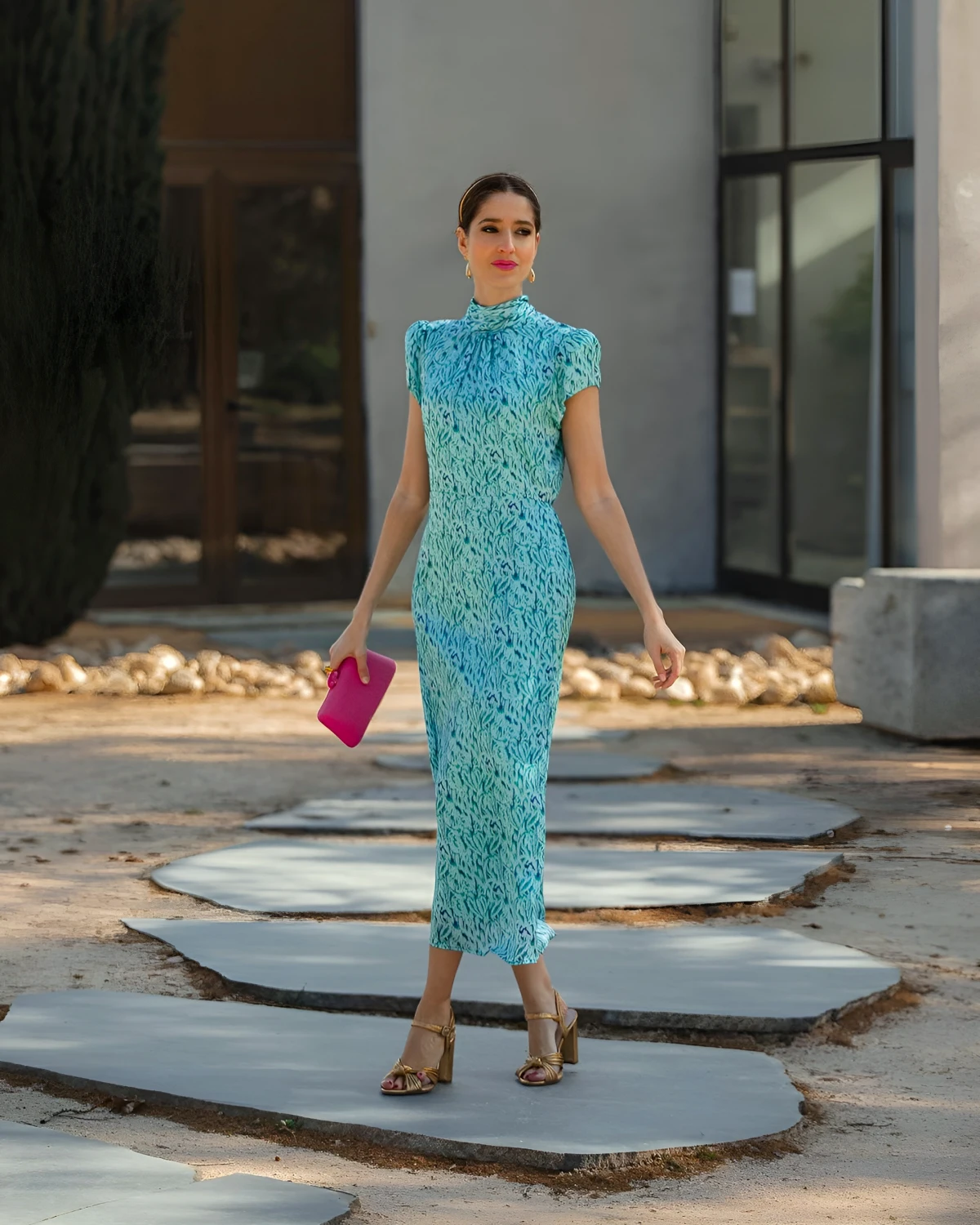 robe bleu elegante longue pour occasion speciale
