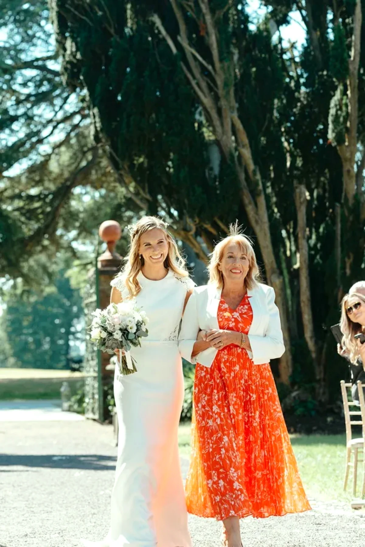 robe orange pour mariage femme 60 ans