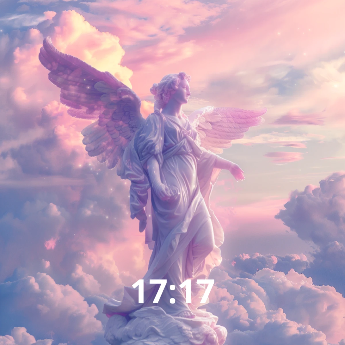 heure miroir 17 17 ange dans un ciel