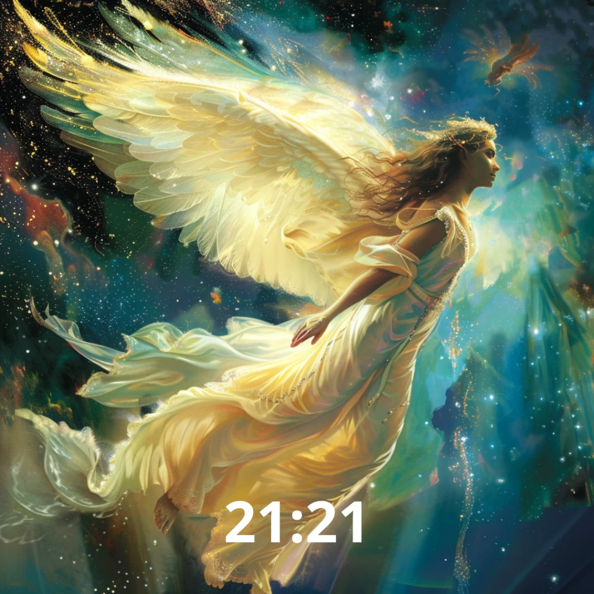 heure miroir 21 21 ange femme ailes