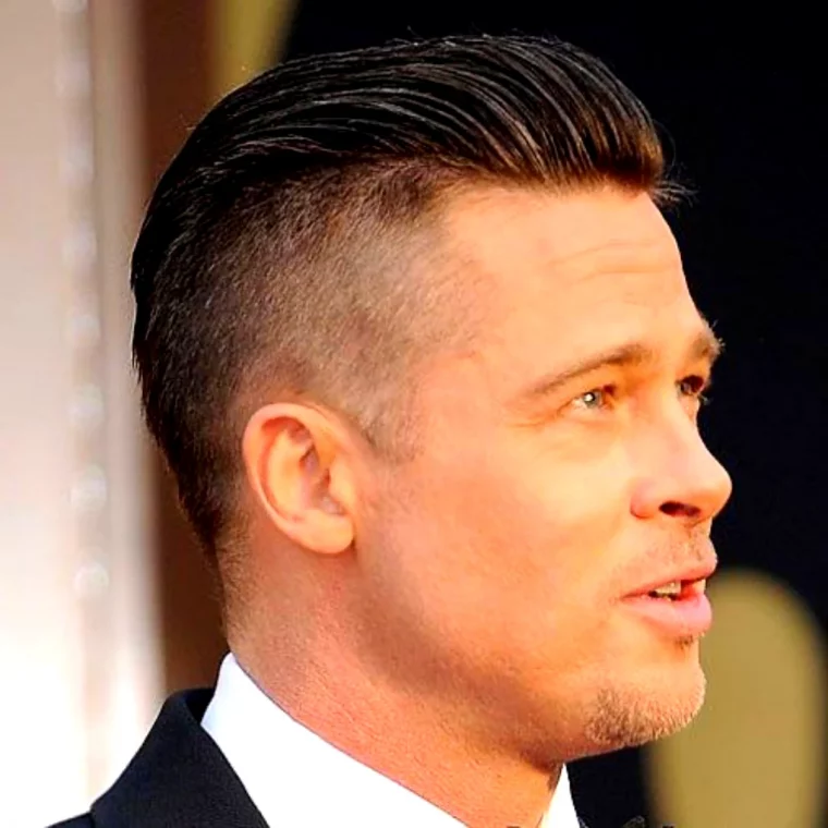 brad pitt taper haircut