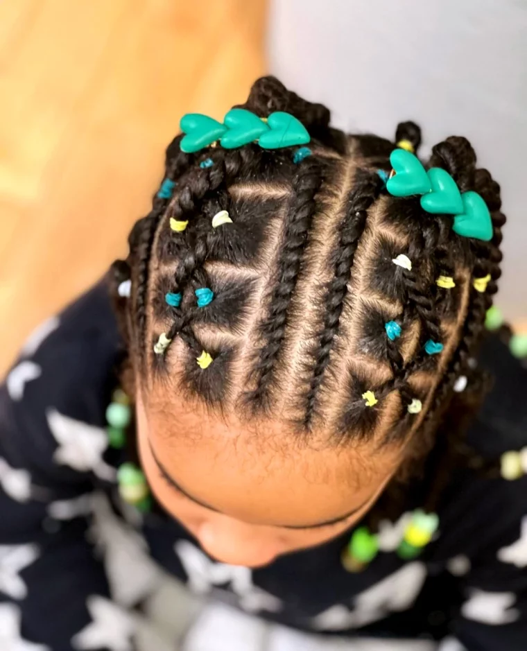 coiffure mignone pour petite fille noire tresses