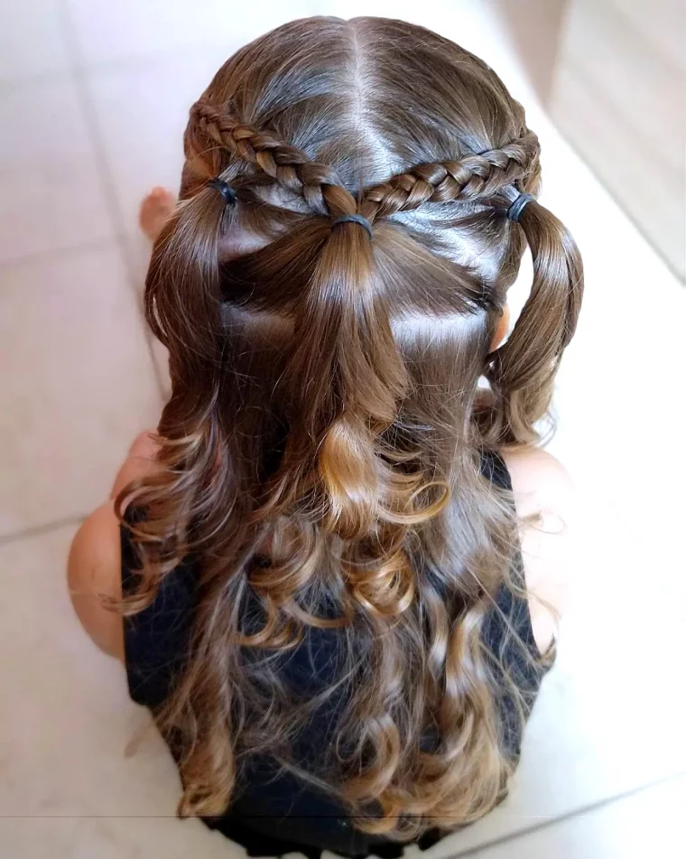 coiffure petite fille mariage facile cheveux longs