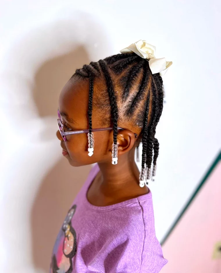 coiffure petite fille tresses africaine