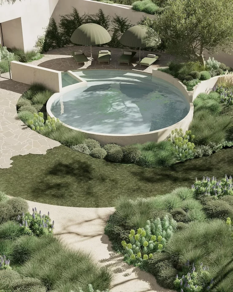 comment creer un jardin mediterraneen moderne avc piscine