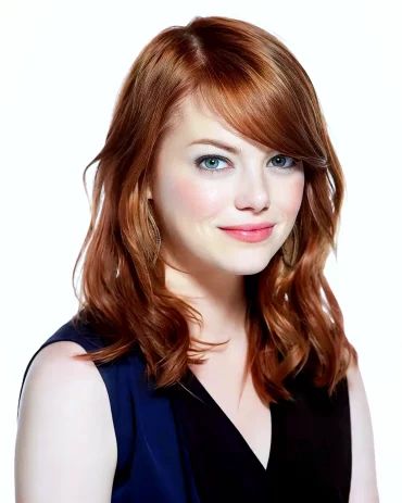 emma stone coupe courte visage rond cheveux fins