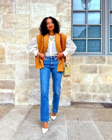 tenue en jean boheme chic pour aller travailler