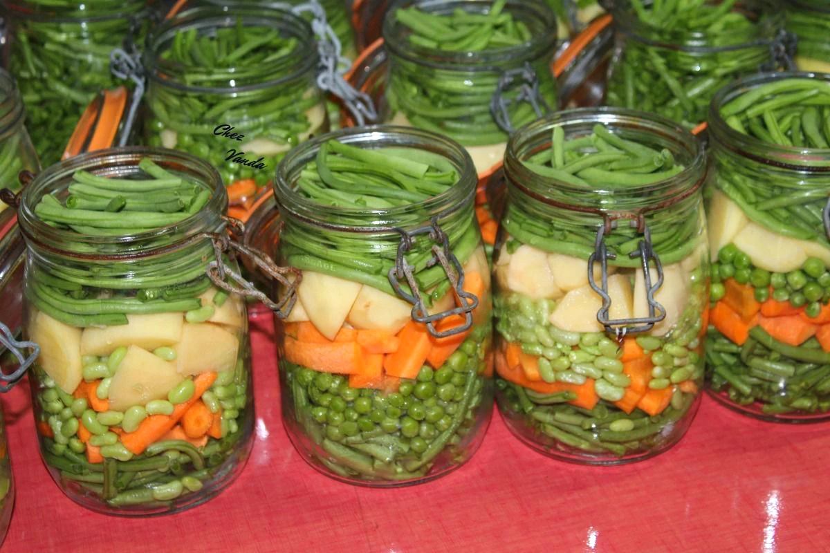 conserves de macedoine de legumes a la maison