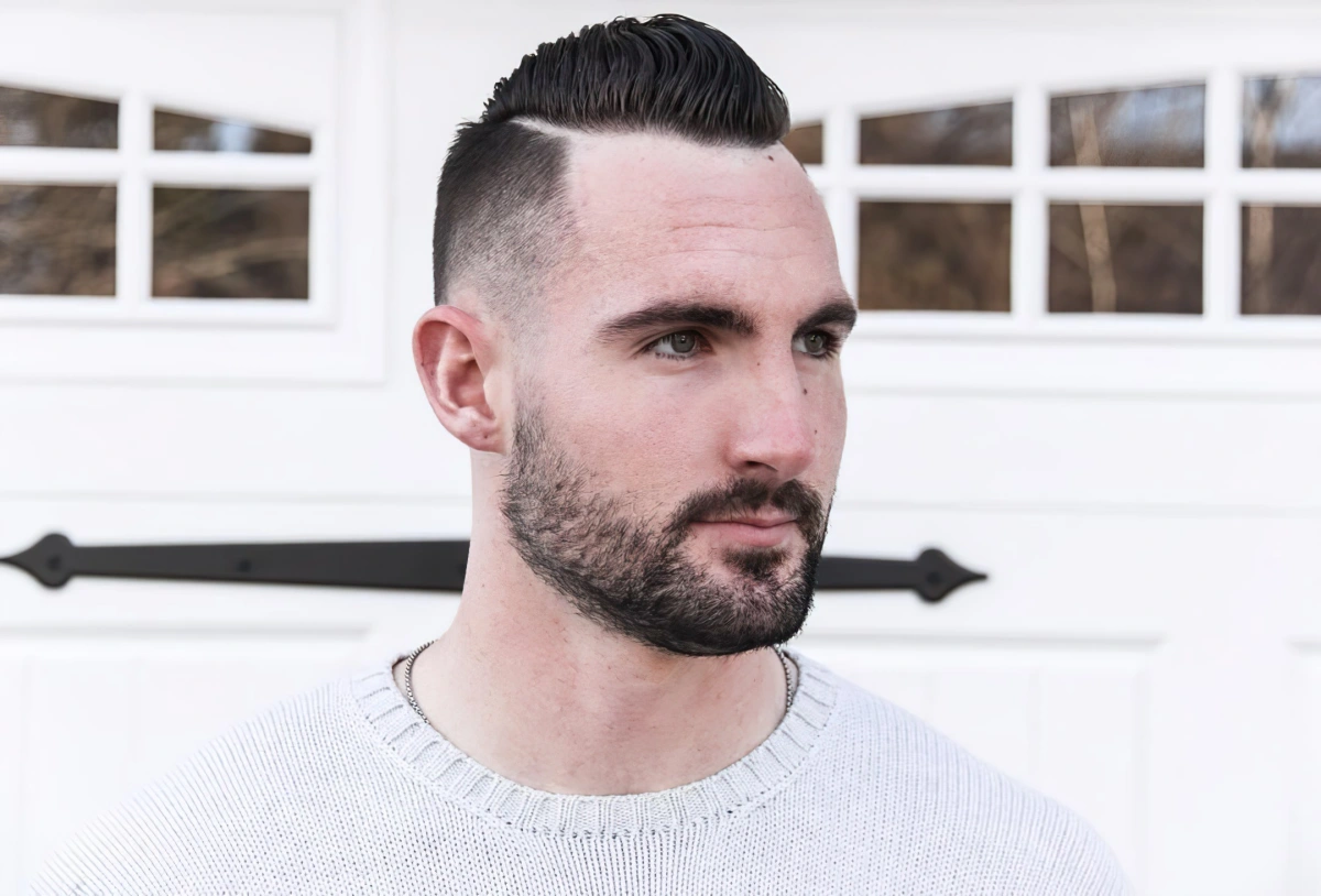 coupe cheveux avec barbe edgar cut taper fade degrade