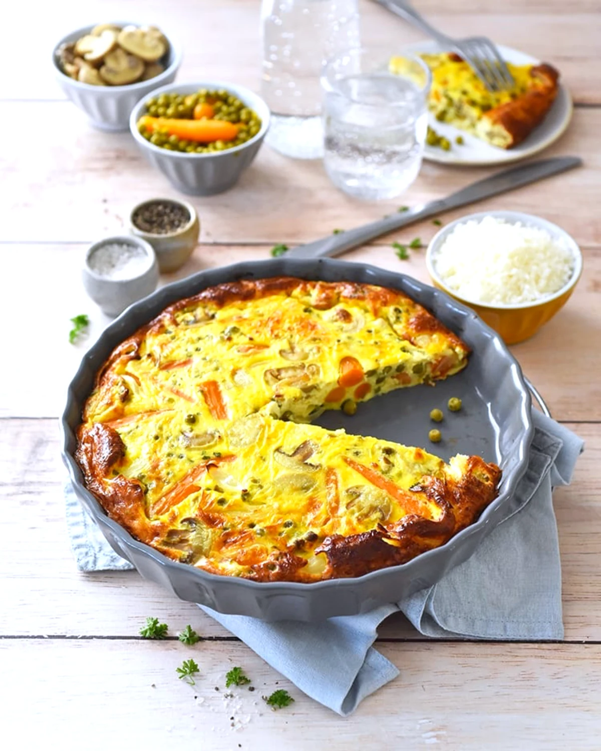 quiche aux legumes d une conserve de macedoine