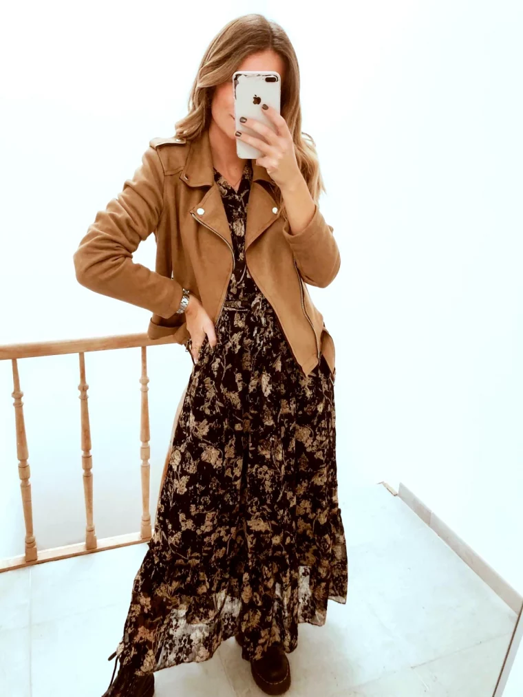 robe longue avec une veste en dail guide de style