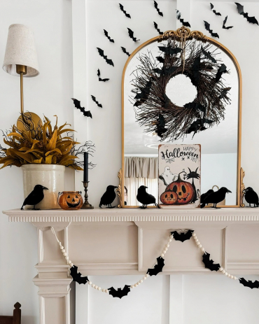 idees de deco halloween couronne