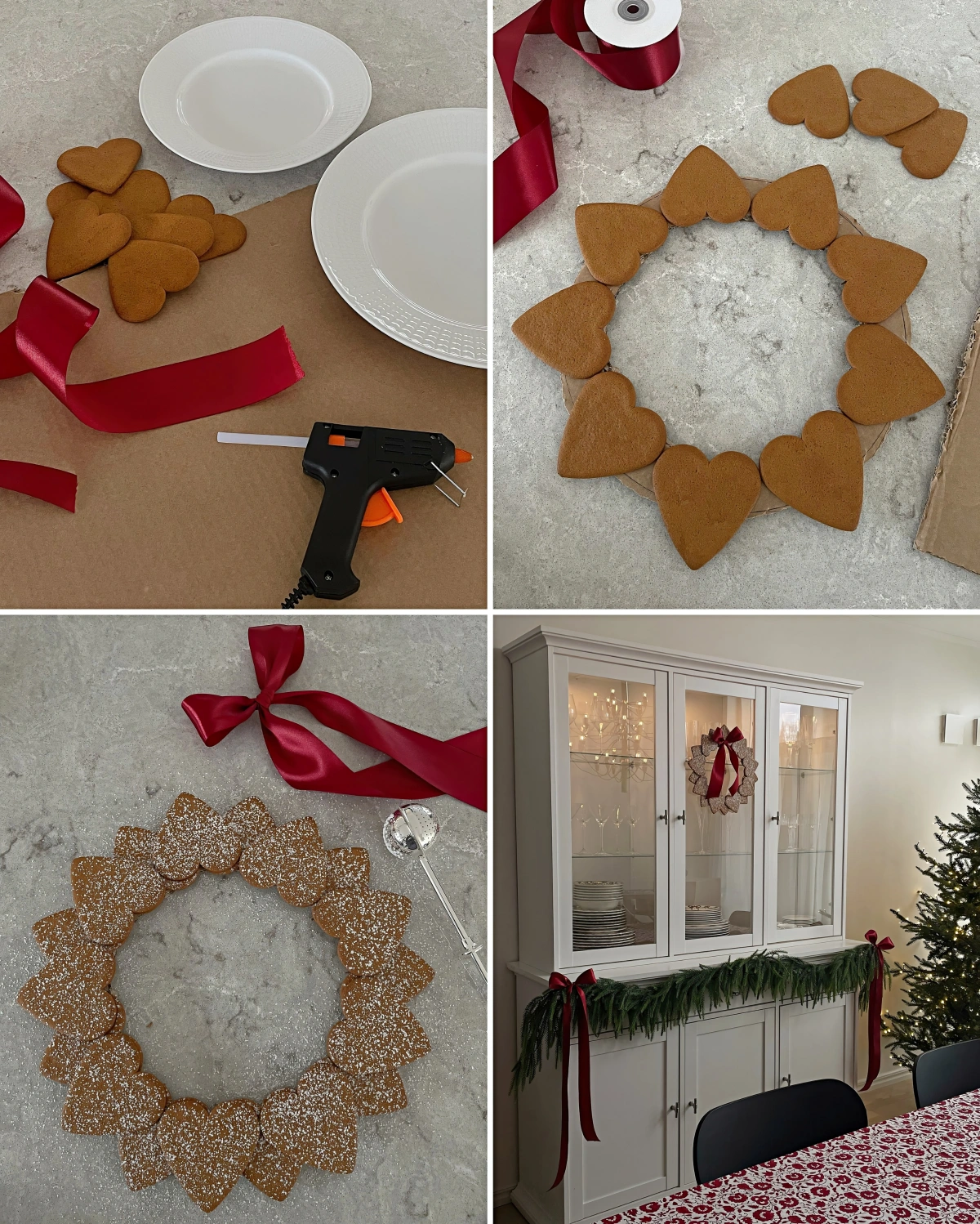 bricolage de noel facile et rapide biscuits ruban rouge