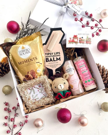 coffret surprises bonbons jouet produits cosmestiques cadeau noel soeur