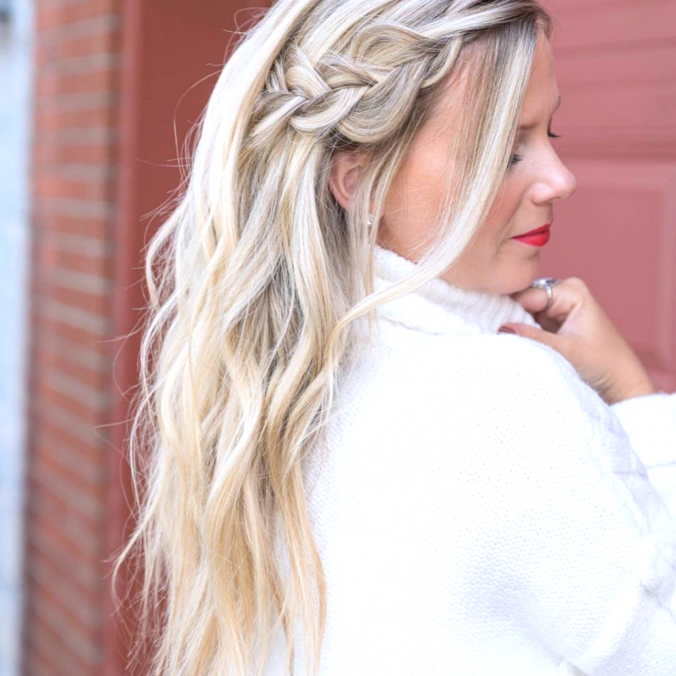 coiffure femme cheveux mi long tresse