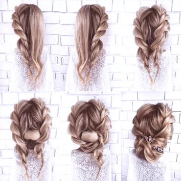 idee de coiffure cheveux mi long mariage boheme tresses