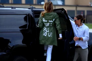 le dressing de melania trump veste kaki