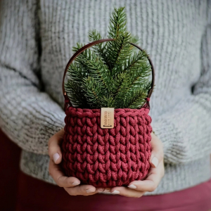 panier en crochet artisanal mini