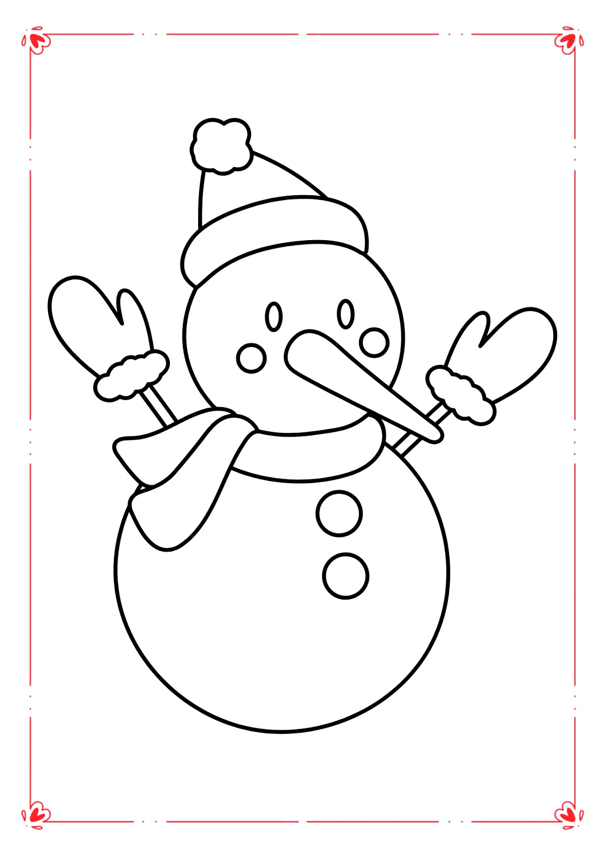 petit bonhomme de neige a imprimer et a colorier