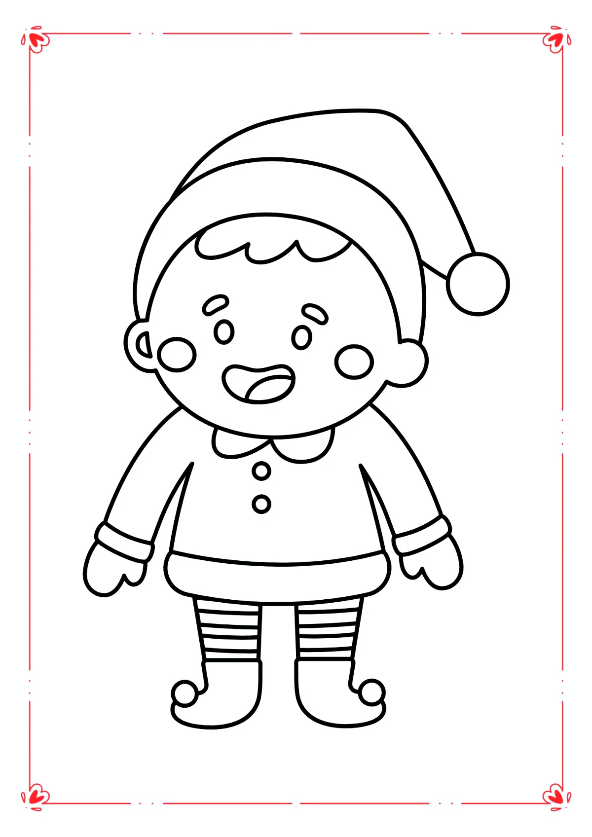 petit enfant a colorier noel