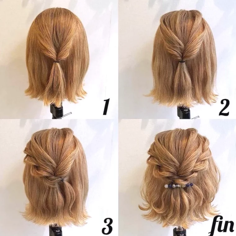 tuto coiffure pour cheveux mi long