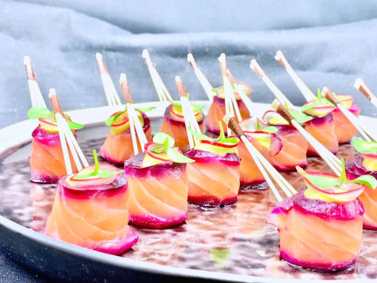 Brochettes de saumon gravlax