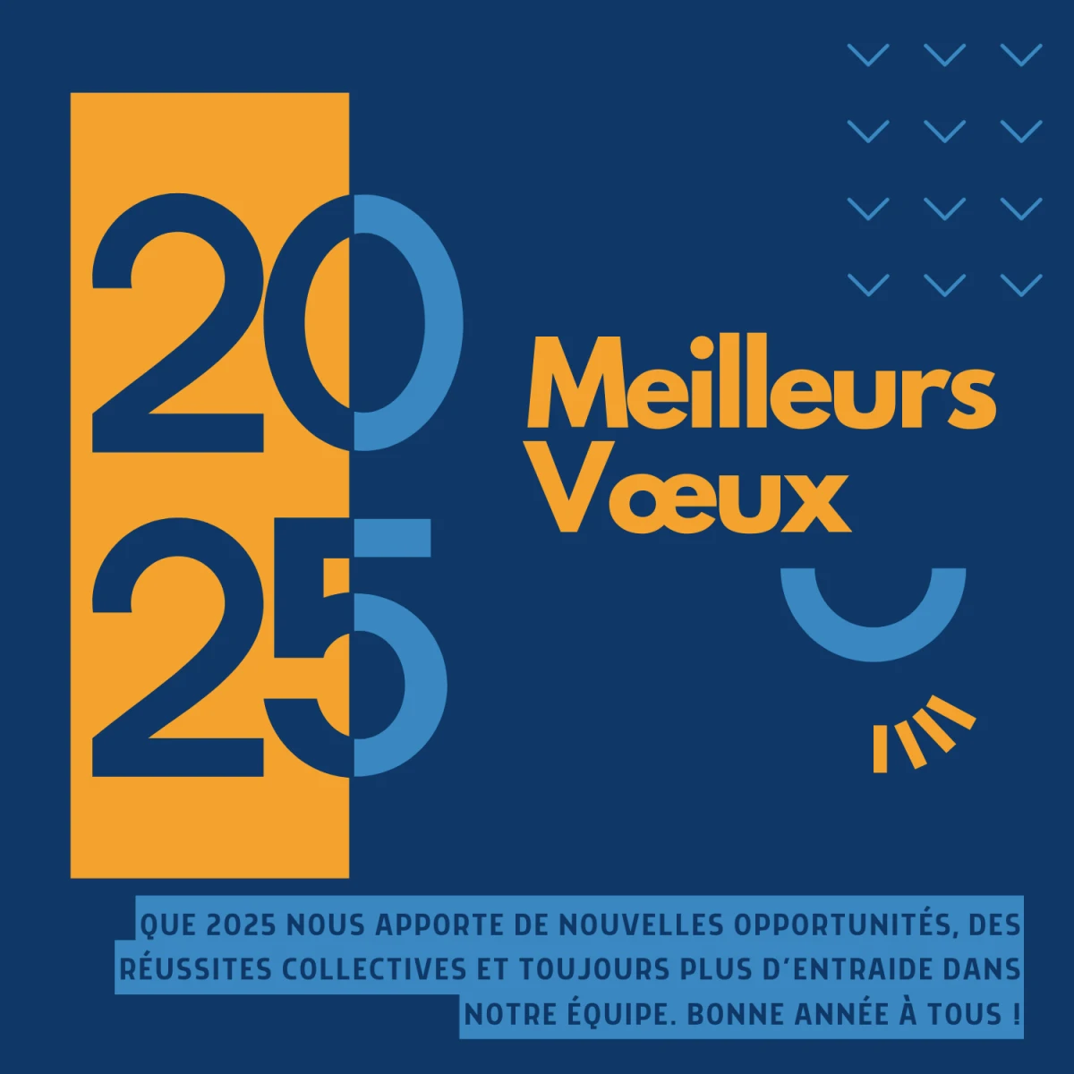 images meilleurs vœux 2025 entreprise formes géométriques moderne