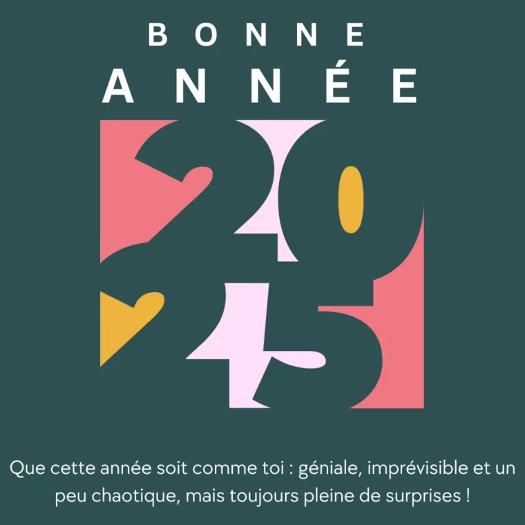 vert rose jaune bonne année 2025 message drolepng