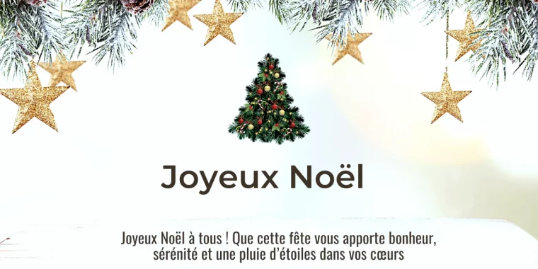 banner avec un voeux pour noel carte