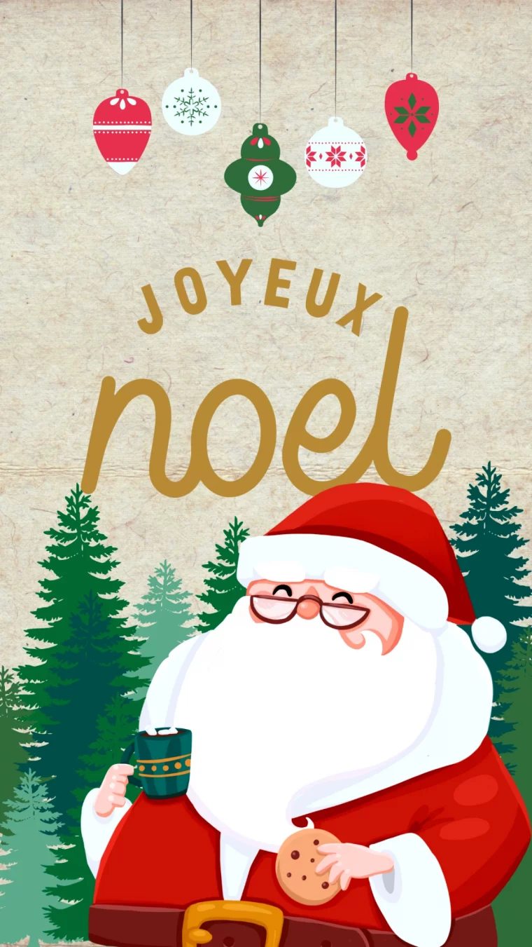 image joyeux noel avec pere noel