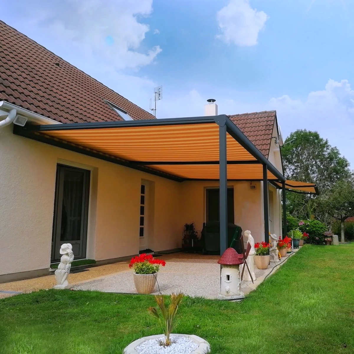 modele de pergola pour creer de l ombre maison exterieur