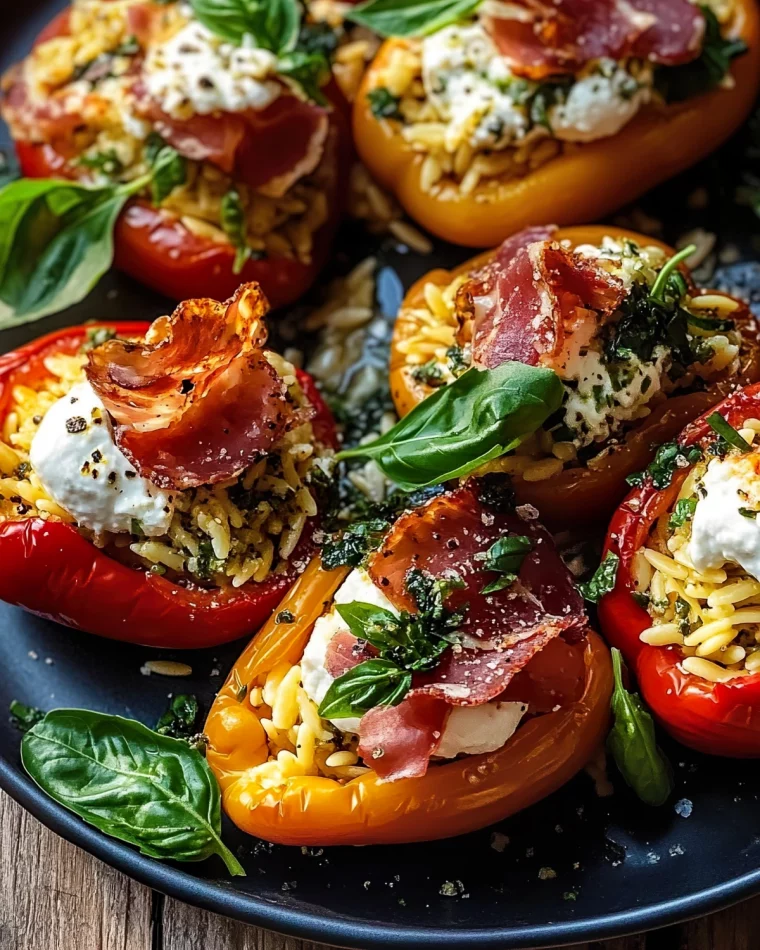 plat nouvel an facile riz poivrons farcis feuilles basilic tomate sechee