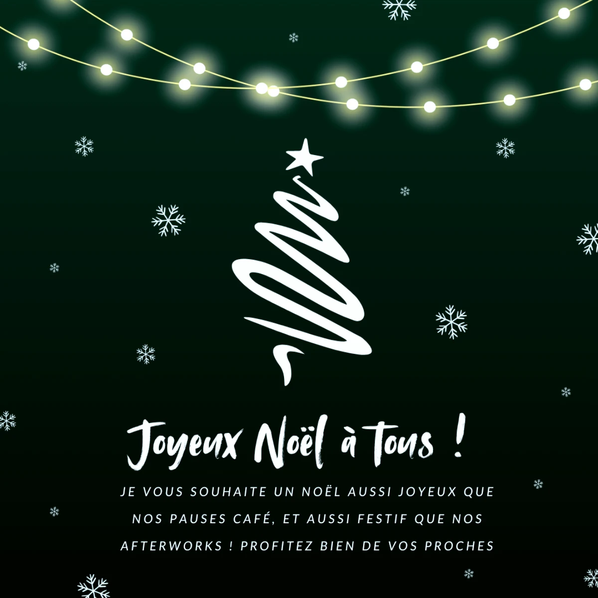 publication pour instagram joeux noel avec un voeu