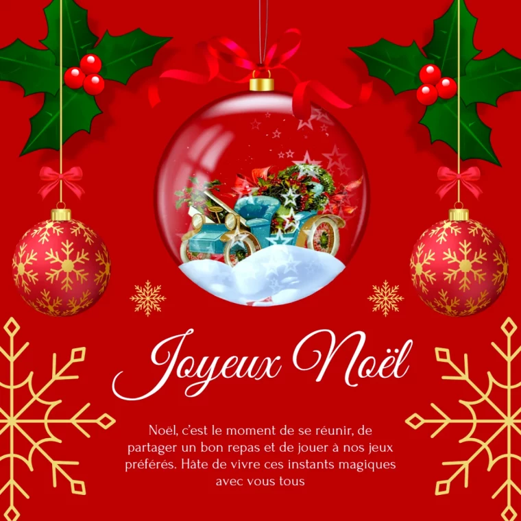 super carte tres chic pour souhaiter joyeux noel